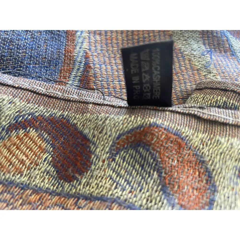Cashmere Scarf/Wrap Multicolor Paisley Floral Ethnic Elegant Shawl, Classic soft